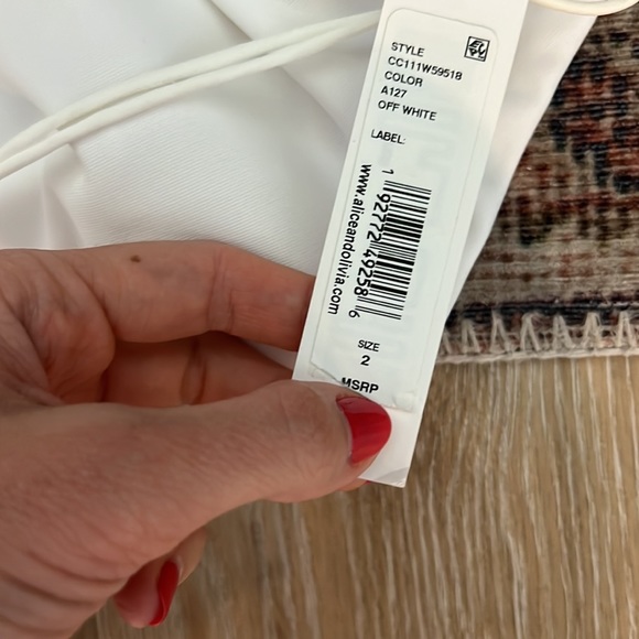 Alice & Olivia - Havana Cut-Out; Midi Dress (in off-white) Brand New w. Tags - Picture 8 of 13